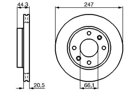 Тормозной диск BOSCH 0986478211