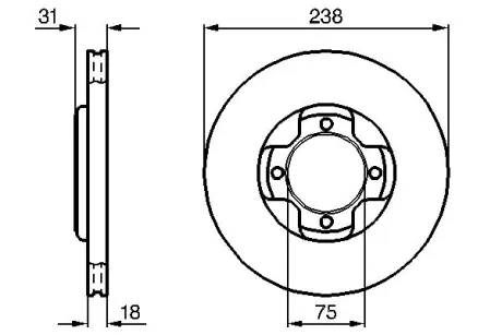 Тормозной диск BOSCH 0986478249