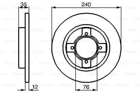 Тормозной диск BOSCH 0986478261