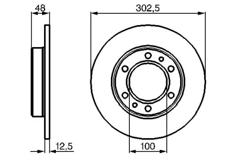 Тормозной диск BOSCH 0986478304