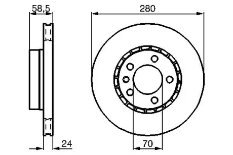 Тормозной диск BOSCH 0986478326