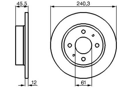 Тормозной диск BOSCH 0986478368