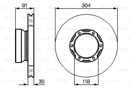 Тормозной диск BOSCH 0986478406