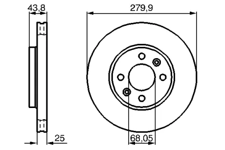 Тормозной диск BOSCH 0986478505