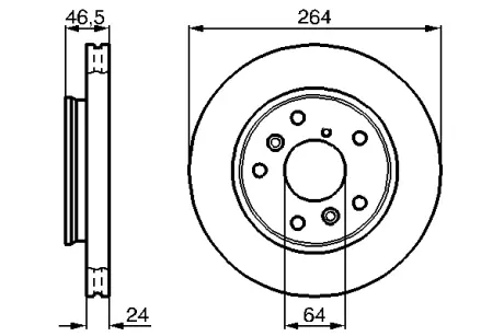 Тормозной диск BOSCH 0986478523