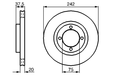 Тормозной диск BOSCH 0986478524