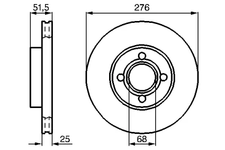 Тормозной диск BOSCH 0986478549