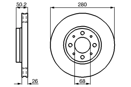 Тормозной диск BOSCH 0986478602
