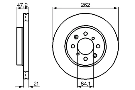 Тормозной диск BOSCH 0986478657