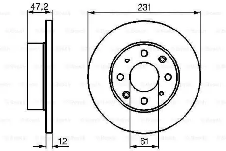 Тормозной диск BOSCH 0986478676
