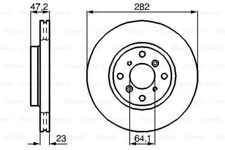 Тормозной диск BOSCH 0986478681