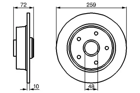 Тормозной диск BOSCH 0986478700