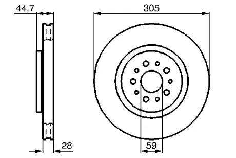 Тормозной диск BOSCH 0986478711