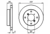 Диск гальмівний передн лів/прав SUBARU JUSTY II SUZUKI ALTO IV, ALTO V, ALTO VI, CAPPUCCINO, SWIFT, SWIFT II 0.7-1.3 03.89-12.08 BOSCH 0986478721 (фото 1)
