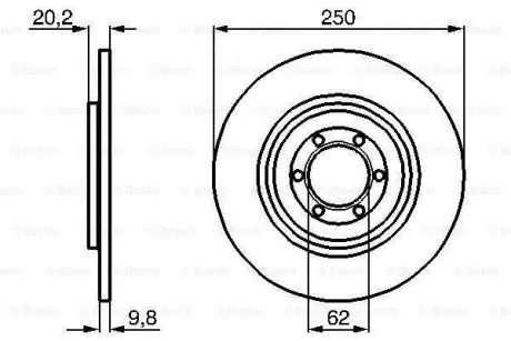 Тормозной диск BOSCH 0986478739