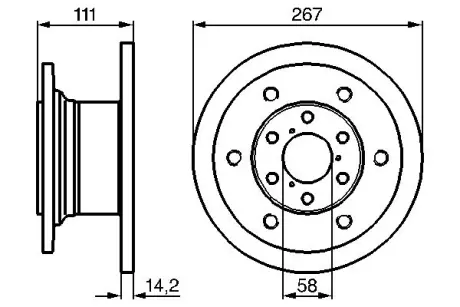 Тормозной диск BOSCH 0986478742