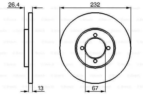Тормозной диск BOSCH 0986478784