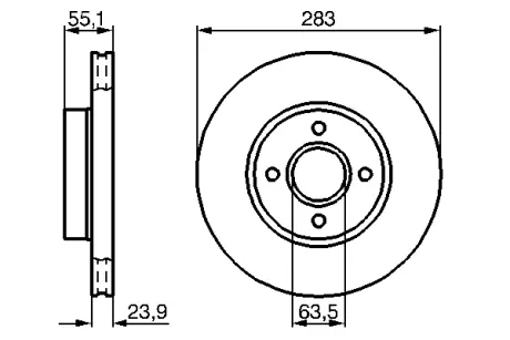 Тормозной диск BOSCH 0986478814