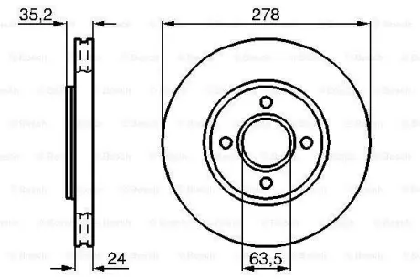 Тормозной диск BOSCH 0986478822