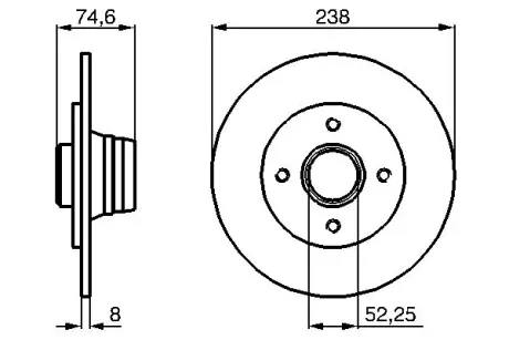 Тормозной диск BOSCH 0986478866