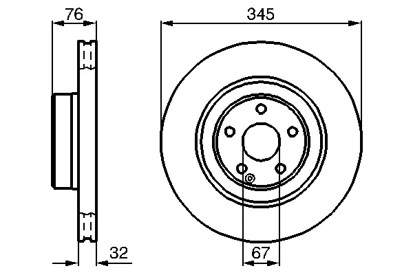Тормозной диск BOSCH 0986478964 (фото 1)