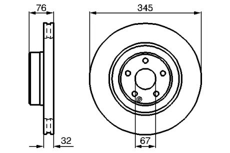 Тормозной диск BOSCH 0986478964