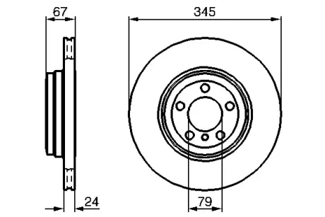 Тормозной диск BOSCH 0986479005