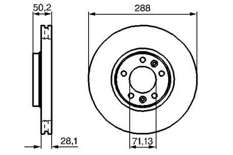 Тормозной диск BOSCH 0986479026