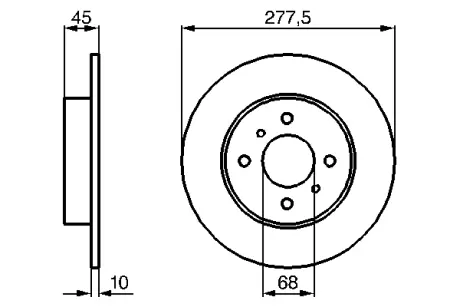 Тормозной диск Bosch BOSCH 0986479105