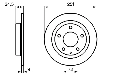 Тормозной диск BOSCH 0986479208
