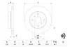 Диск гальмівний TOYOTA Yaris P1 \'\'F \'\'99-05 BOSCH 0986479244 (фото 5)
