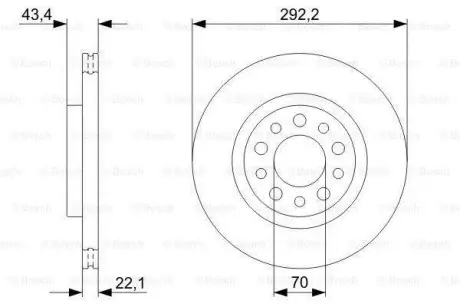 Тормозной диск BOSCH 0986479326