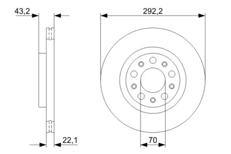 Тормозной диск BOSCH 0986479327