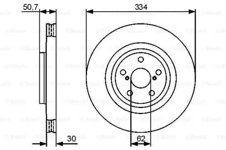 Тормозной диск BOSCH 0986479426