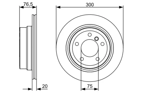Тормозной диск BOSCH 0986479496