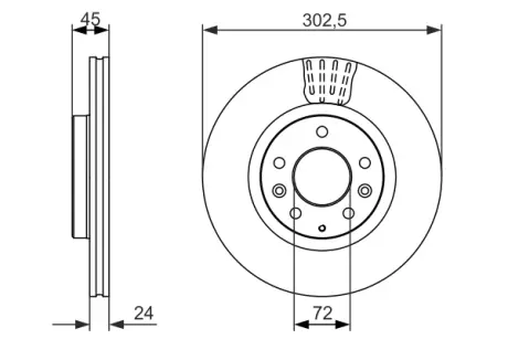 Тормозной диск BOSCH 0986479700