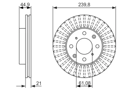 Тормозной диск BOSCH 0986479832