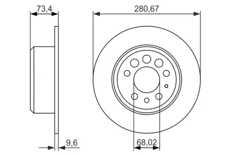 Тормозной диск BOSCH 0986479835