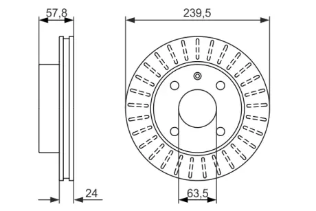 Тормозной диск BOSCH 0986479836