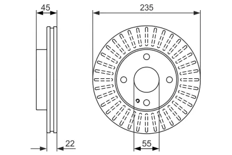 Тормозной диск BOSCH 0986479842