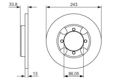 Тормозной диск BOSCH 0986479846