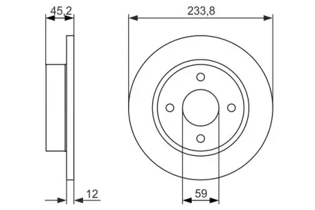 Тормозной диск BOSCH 0986479852