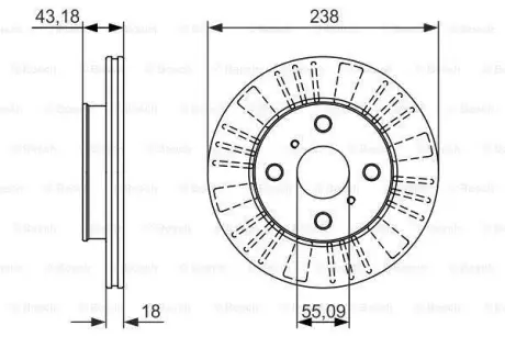 Тормозной диск BOSCH 0986479867