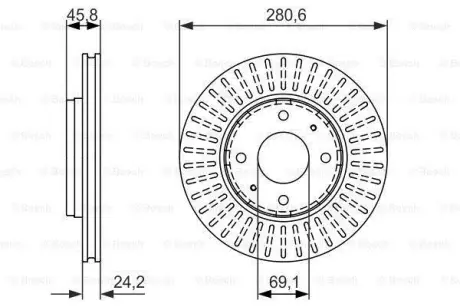 Тормозной диск BOSCH 0986479872