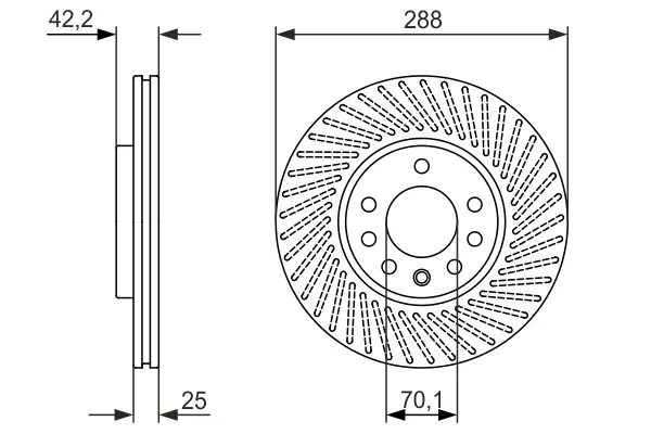 Тормозной диск BOSCH 0986479884 (фото 1)