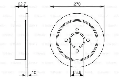 Тормозной диск BOSCH 0986479897