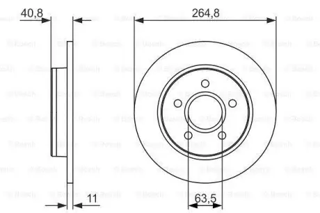 Тормозной диск BOSCH 0986479955
