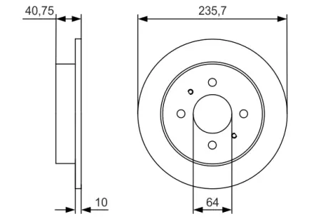 Тормозной диск BOSCH 0986479967