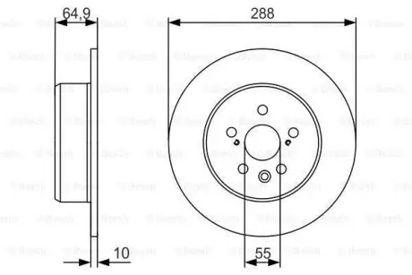 Тормозной диск BOSCH 0986479970