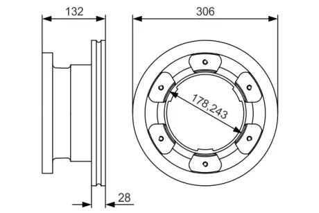 Тормозной диск BOSCH 0986479A35